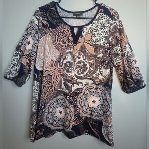 Espresso Womens keyhole Blouse